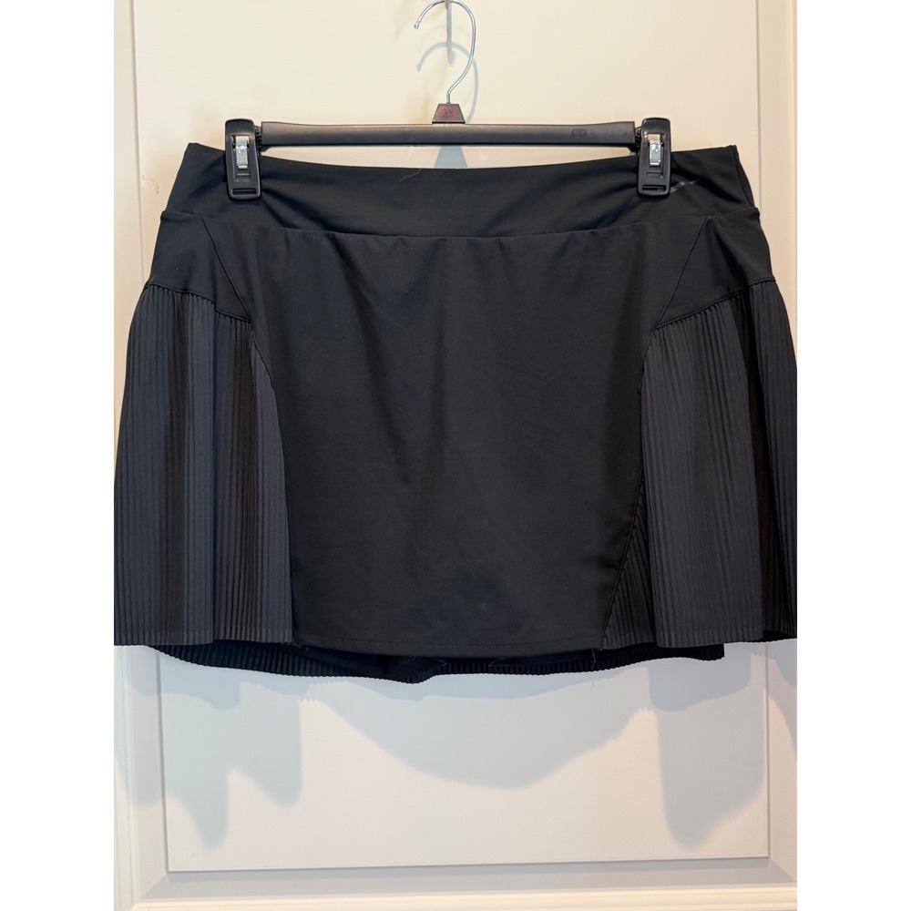 Nike Dri-FIT Black Pleated Tennis Skort Womens XL Built-in Shorts Activewear